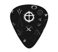 Set di 12 plettri per chitarra in bianco e nero universo, tra cui 3 spessori di plettri per chitarre acustiche, ukulele e molto altro ancora.