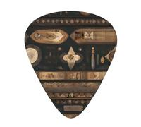 Set di 12 plettri per chitarra in stile bohémien, disponibili in 3 spessori, adatti per chitarre acustiche ed elettriche