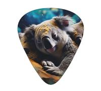Set di 12 plettri per chitarra, koala addormentato, madre e bambino, perfetto per principianti e professionisti (basso, chitarra elettrica e acustica)