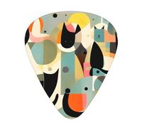 Set di 12 plettri per chitarra Mid-Century Modern Art Cat Prints, tono nitido e confortevole e resistente all'usura per chitarra e ukulele