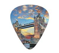 Set di 12 plettri per ukulele, basso, chitarra elettrica e acustica, da avere per chitarre, Tower Bridge a Londra
