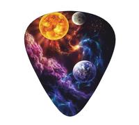 Set di 12 plettri per ukulele, basso, chitarra elettrica e acustica, da avere per chitarristi, bella galassia