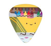 Set di 12 plettri per ukulele, basso, chitarra elettrica e acustica, da avere per chitarristi e musicisti, graziosa scatola con pastelli