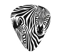 Set di 12 plettri per ukulele, basso, chitarra elettrica e acustica, da avere per chitarristi, Zebra