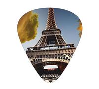Set di 12 plettri per ukulele, basso, chitarra elettrica e acustica, ideali per chitarristi, paesaggi urbani, Parigi, Torre Eiffel, Francia