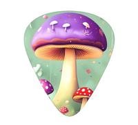 Set di 12 plettri viola Dream a forma di fungo per chitarra, perfetti per principianti e professionisti (basso, chitarra elettrica e acustica)