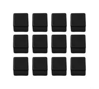 Set di 12 protezioni in gomma per gambe delle sedie per mobili per cuscini e tovaglie, forma quadrata, progettate per prevenire danni al pavimento ed eliminare il rumore (20 x 40 mm)