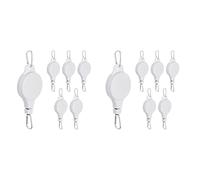 Set di 12 pulegge per piante gruccia retrattile, facile da raggiungere, puleggia per piante, ruota regolabile in altezza, per piante sospese, interni, colore: bianco