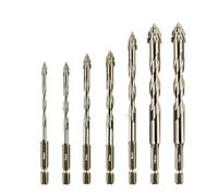 Set di 12 punte da trapano eccentriche a quattro taglienti 3-12 mm for cemento, piastrelle, ceramica, legno, utensili for muratura(7PCS SET)