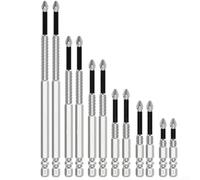 Set di 12 punte per cacciavite con funzione magnetica antiscivolo, resistenti alla distorsione e alla decomposizione magnetica, adatte per uso professionale e fai da te, con spazio organizzato