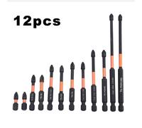 Set di 12 pz di punte cacciavite a percussione PH2 di lunga durata con punta mag