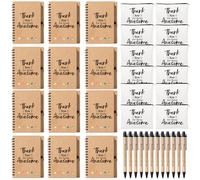 Set di 12 quaderni motivazionali per i dipendenti, ideali come regalo di ringraziamento, per squadre, volontari, infermiere, colleghi, insegnanti, trousse per cosmetici, blocco note con scatola regalo