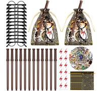 Set di 12 regali per studenti di fine anno Bulk Wizard Bomboniere Bacchetta Matite Mago Occhiali Regalo Classroom Scambio Carte Scuola Ricompense Mago Goodie Bag Fillers Forniture per feste Ultimo