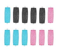 [Set di 12] Ricariche per Testine a Rullo di Ricambio Pedicure Ricariche, 3 Tipi di Rugosità, Piedino in Pomice, Ricambi per Lima Piedi, Raspa Piedi