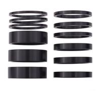 Set di 12 rondelle distanziali in lega di alluminio da 5/10/3/2 mm, per l'uso con telai e cuffie con tubi forcella da 28 6 mm di diametro esterno