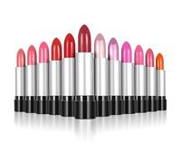 Set di 12 Rossetti Lucidi, Formula Idratante con Vitamine, Lunga Durata 8 Ore, 3g per Pezzo, Modello H113, Dimensioni 1,9 x 7,5 cm, Confezione da 12 Colori Assortiti