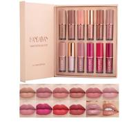 Set di 12 rossetti opachi colorati, set di lucidalabbra vellutati con finitura opaca, rossetto idratante con confezione regalo
