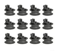 Set di 12 rotelle per cestello inferiore per lavastoviglie, colore grigio, per Bosch, Siemens, Neff, per elettrodomestici hotpoint, guide Easy Glide (A)