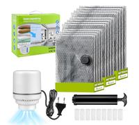 Set di 12 Sacchetti Sottovuoto per Vestiti - Pompa Elettrica 2m + Pompa Manuale Riutilizzabile - Sacchetti Sottovuoto da Viaggio (4 * 40x50 cm, 4 * 40x60 cm, 4 * 40x60 cm)