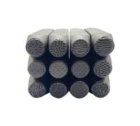 Set di 12 scalpelli in metallo per intagliare gioielli, strumento per incidere gioielli, struttura in acciaio, per la creazione di modelli e texturing, forniture per intaglio a mano