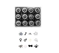 Set di 12 scalpelli per gioielli, serie animali, 2 mm, set di scalpelli in metallo per gioielli