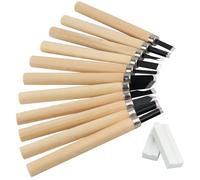 Set di 12 scalpelli per intaglio del legno, in acciaio al manganese, scalpello a mano per intagliare il legno, con 2 pietre per affilare, scalpello per incidere per principianti frutta e verdura