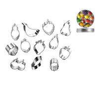 Set di 12 set stampini con forma di frutta di cm 4