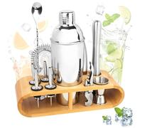 Set di 12 Shaker Cocktail Set, Kit Cocktail In Acciaio Inox con Accessori da Bar, Kit Barman 750 Ml, Set da Barista Tutto In Uno, Per la Casa O Il Bar, Set Cocktail Professionale