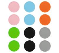 Set di 12 Sottobicchieri in Silicone, 6 Colori per Pittura Fai da Te, 6 cm di Diametro, Adatto per Bicchieri per l’Acqua per Bambini Piccoli E Altri Bicchieri con Diametro della Base fino a 6 cm