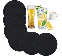 Set di 12 sottobicchieri in silicone rinforzati, antiscivolo, resistenti al calore e alle macchie, con rastrelliera per cucina, ufficio, bar, tavolino da caffè e feste. Proteggono i mobili da calore,