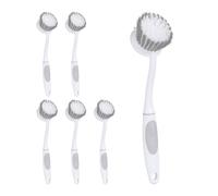 set di 12 spazzole, 6 spazzole da cucina, spazzole lavaggio, grigio