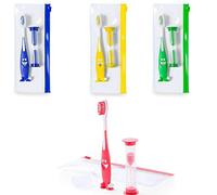 Set di 12 spazzolini da denti per bambini. con clessidra e trousse Regali di compleanno per bambini, scuole, feste per bambini.