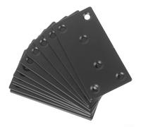 Set di 12 staffe angolari piatte in acciaio inox e piastre di rammendo, per il fissaggio di mobili e tavoli e sedie, con fori di montaggio multipli, 8 x 4 x 0,18 cm