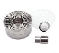 Set di 12 stampi per biscotti e biscotti in acciaio inox | Molteplici forme come cuori e stelle, bordi lisci per una facile deformatura, materiale sicuro per uso alimentare