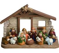Set di 12 statuine in miniatura per bambini con natività e asilo, riorganizzabili