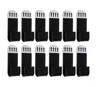 Set di 12 supporti da parete per dischi in vinile con materiale acrilico per archiviazione verticale non invadente per esporre dischi (nero)