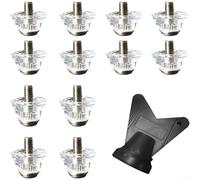 Set di 12 tacchetti di ricambio per scarpe da calcio con viti M5 in dimensioni da 15 mm/18 mm/13 mm/16 mm, progettato per migliorare la trazione e il fissaggio sicuro durante le partite competitive