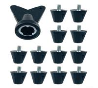 Set di 12 tacchetti per scarpe da calcio, in plastica, tacchetti da rugby, antiscivolo, perfetti per un uso robusto in attrezzatura sportiva (7 mm)