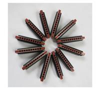 Set di 12 tasti Blues Harp Metal Harmonica Diatonica copertura nera per principianti Set Di Armonica