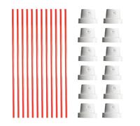 Set di 12 testine di ricambio per bombolette spray con tubo capillare, cannucce di estensione, testa spray, bomboletta spray