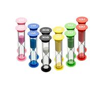 Set di 12 timer, clessidra colorata, 30 sec, 1 minuto, 3 minuti, 5 minuti, 10 minuti, piccolo timer colorato a clessidra, adatto per scuola, cameretta dei bambini, decorazione della casa