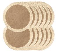Set di 12 tovagliette in iuta rustiche per tavoli da pranzo resistenti al calore, per feste, matrimoni, occasioni speciali, barbecue, vacanze, decorazioni per la casa di tutti i giorni (girasole,