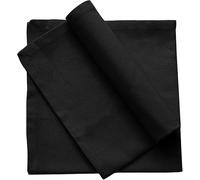 Set di 12 tovaglioli di stoffa (45,7 x 45,7 cm), 100% cotone, per uso quotidiano, di alta qualità, con angoli squadrati, ultra morbidi, perfetti per la cena, colore: nero The Home Talk