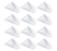Set di 12 tovaglioli di stoffa bianca, in raso, lavabili, riutilizzabili, per uso quotidiano, tavolo da pranzo, ristorante, matrimonio, Ringraziamento e Natale (50,8 x 50,8 cm, bianco)
