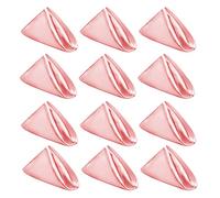 Set di 12 tovaglioli di stoffa rosa, in poliestere, lavabili, morbidi e riutilizzabili, per uso quotidiano, tavolo da pranzo, ristorante, matrimoni, Ringraziamento e Natale (50,8 x 50,8 cm, rosa)