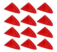 Set di 12 tovaglioli di stoffa rossa, in raso, lavabili, riutilizzabili, per uso quotidiano, tavolo da pranzo, ristorante, matrimoni, Ringraziamento e Natale, 20 x 50,8 cm, rosso