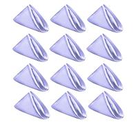Set di 12 tovaglioli di stoffa viola in raso, lavabili, riutilizzabili, per uso quotidiano, per tavolo, ristorante, matrimonio, autunno del Ringraziamento e Natale, 50,8 x 50,8 cm, lavanda