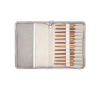 Set di 12 uncinetti ergonomici con manici in legno da 0,9 a 4,0 mm, per sciarpe, cappelli, borse, principianti