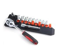 Set di 12 utensili per la riparazione di autoveicoli con bussola, chiave a cricchetto rapida da 1/4, utensili per la manutenzione esagonali(1-4inch 12pc set)