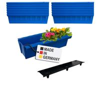 Set Di 12 Vasi Da Fiori Blu Con Inserto Per Appendere E Posizionare